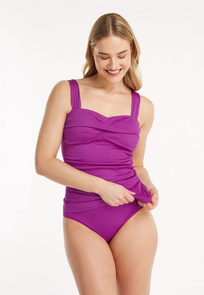Ten Cate twisted tankini top wildberry voor Dames | Maat 46