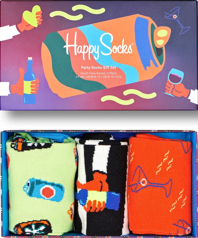 Happy Socks SXPAR08-0200 Party Gift Set 3-Pack