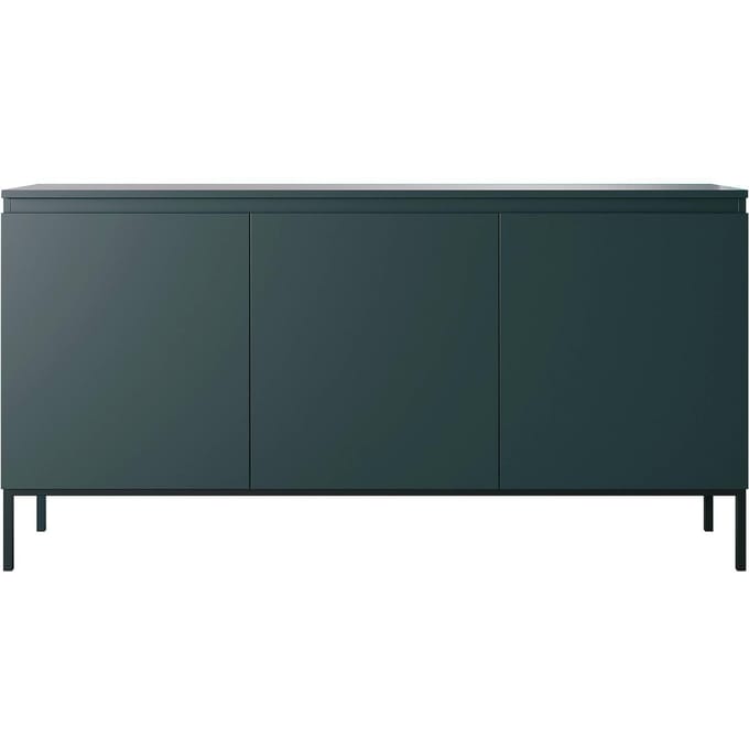 Selsey Bemmi - Dressoir - 150 cm - Donkergroen met zwarte poten