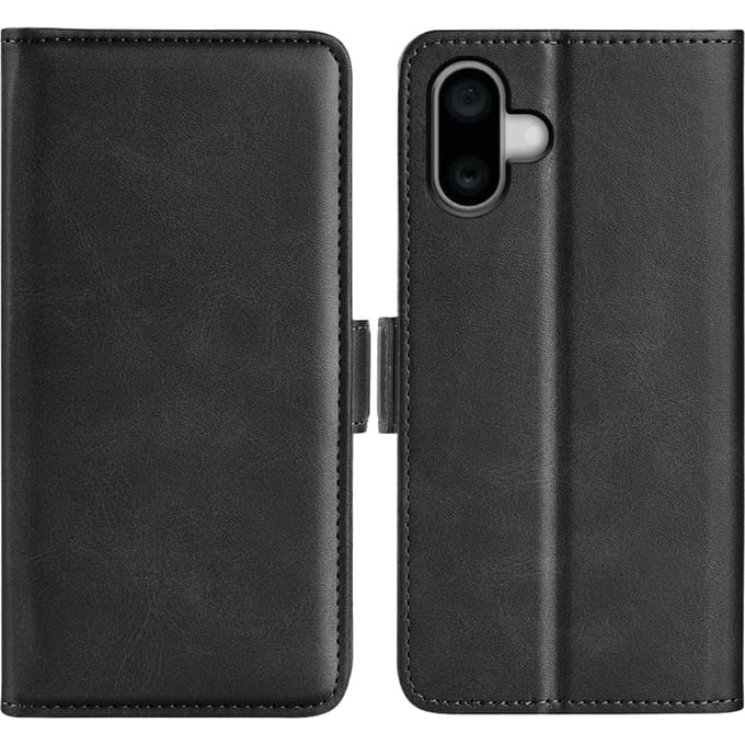 Comfycase Apple iPhone 16 Bookcase Hoesje Zwart