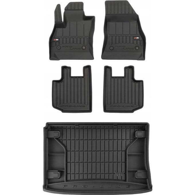 FROGUM PROLINE – Rubber automatten set met kofferbakmat – Modelspecifiek – Geurloos TPE – Extra hoge rand