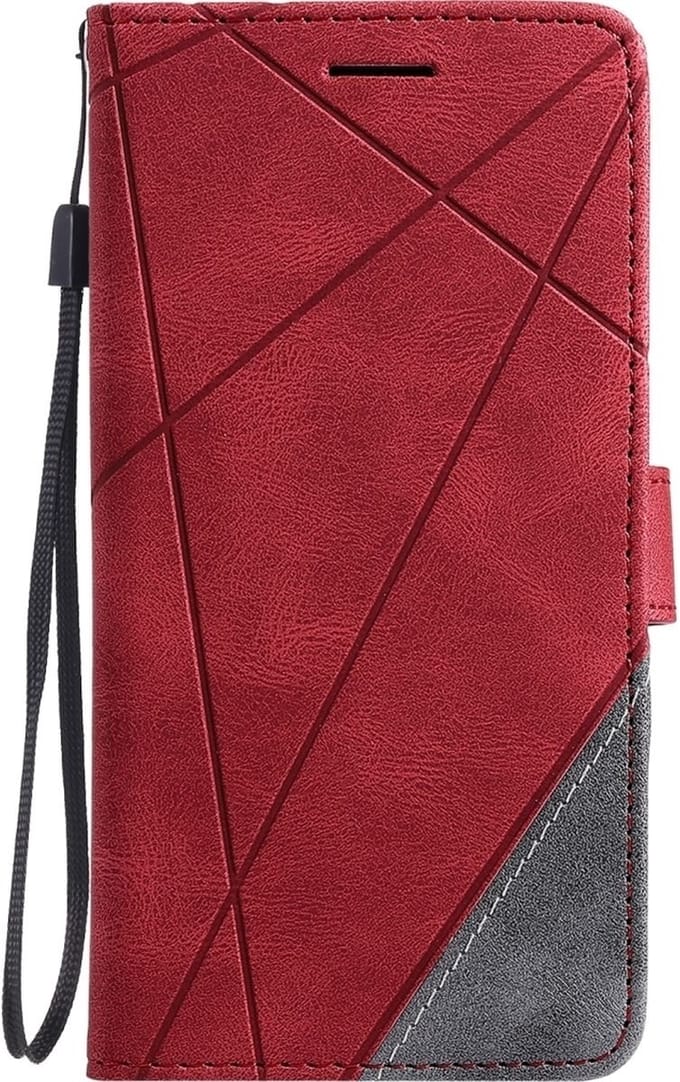 Hoesje geschikt voor iPhone 11 - Bookcase - Pasjeshouder - Portemonnee - Patroon - Kunstleer - Rood