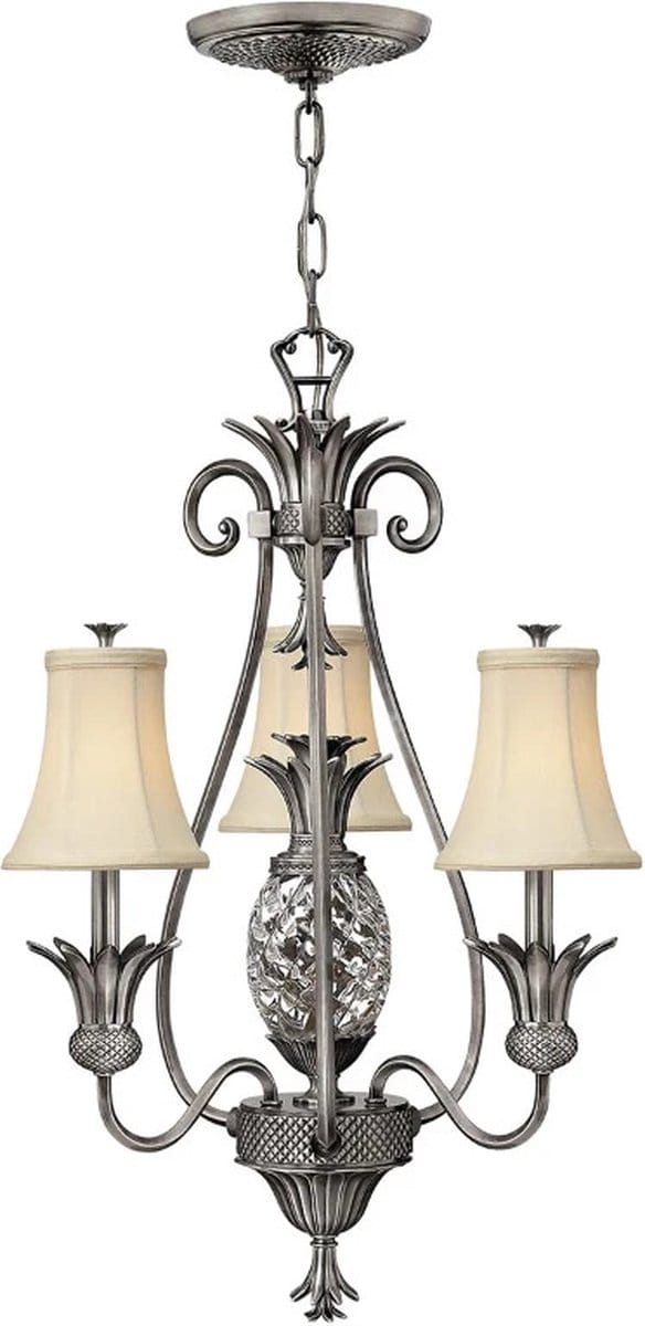Hinkley LED Kroonluchter | 4X E14 Max 40W | Dimbaar | Polished Antique Nickel
