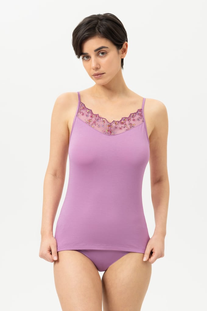 Top met spaghettibandjes Serie Delighted Frozen Orchid