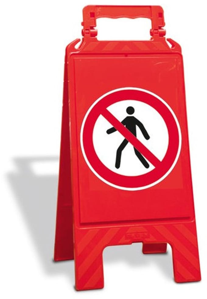 A-bord verboden voor voetgangers, inklapbaar, P004