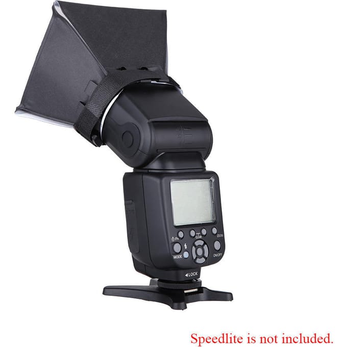 Draagbare Fotografie Flits Diffuser Mini Softbox Kit voor Canon Nikon Sony DSLR Speedlite Flits white