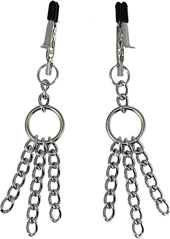 Bondage Play - tepelklemmen met franjes