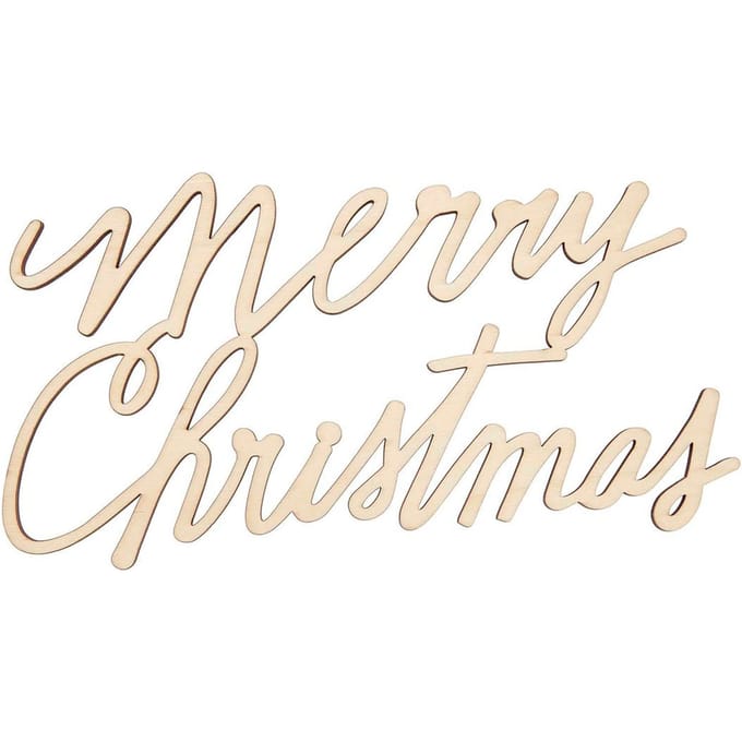Houten letters "Merry Christmas"