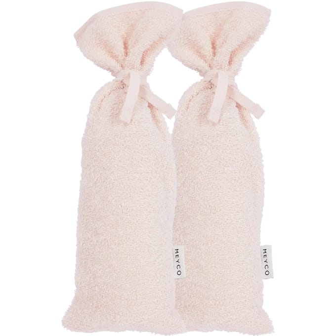 Meyco Baby Uni kruikenzak - 2-pack - badstof - soft pink