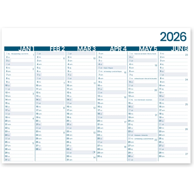 6-Maandkalender 2027 INNI Groot Memento 430x320mm