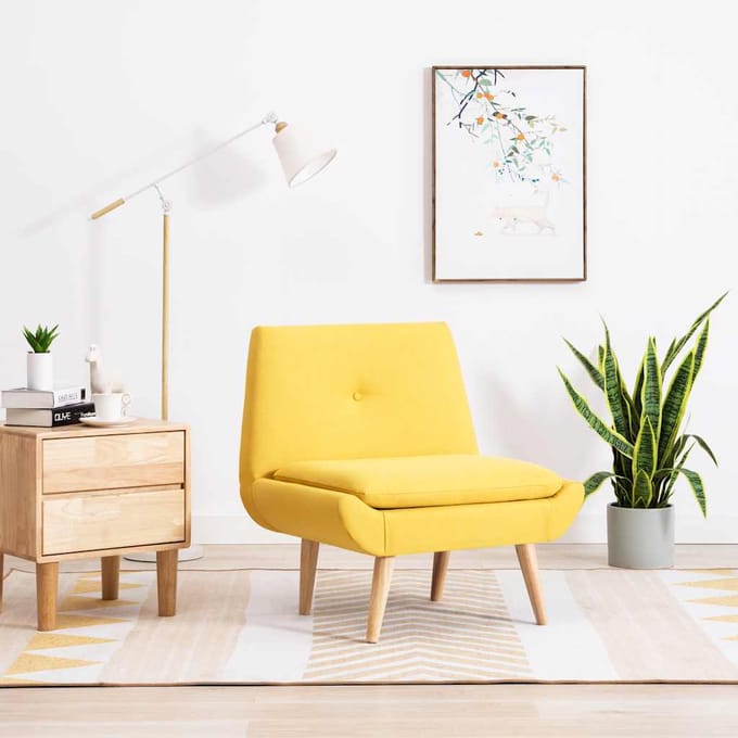 vidaXL - Fauteuil - stof - geel