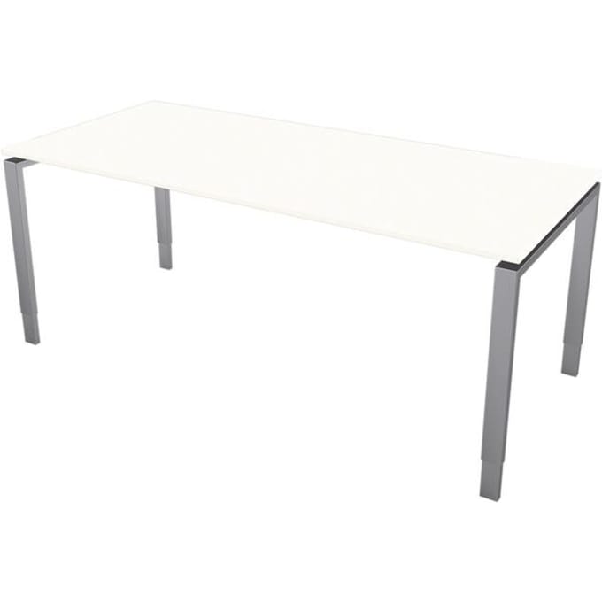 Eettafel Beta 180cm wit hoogte verstelbaar