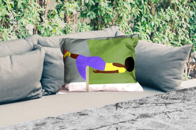 Buitenkussens - Tuin - Vrouw - Minimalisme - Design - 50x30 cm