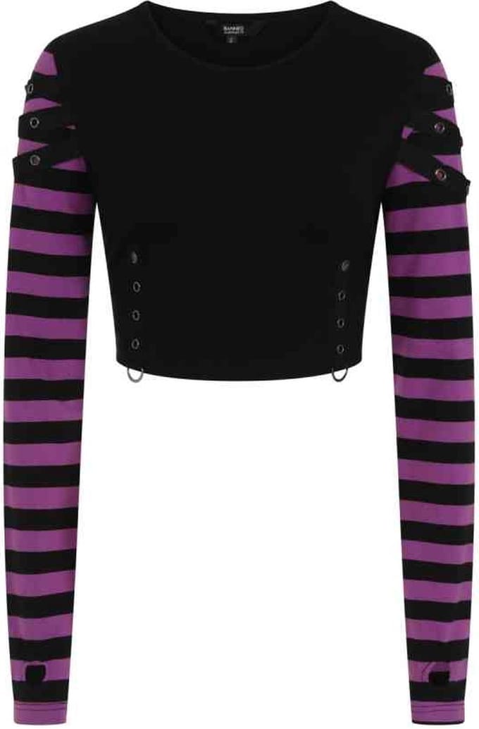 Banned - LYCORIS Crop top - S - Paars