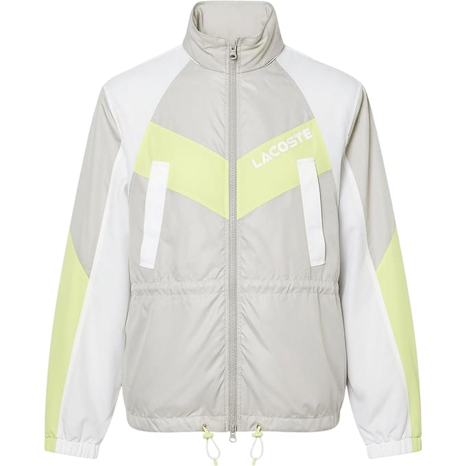 Lacoste Dames Kleurblok Oversized Hooded Jacket (Grijs)