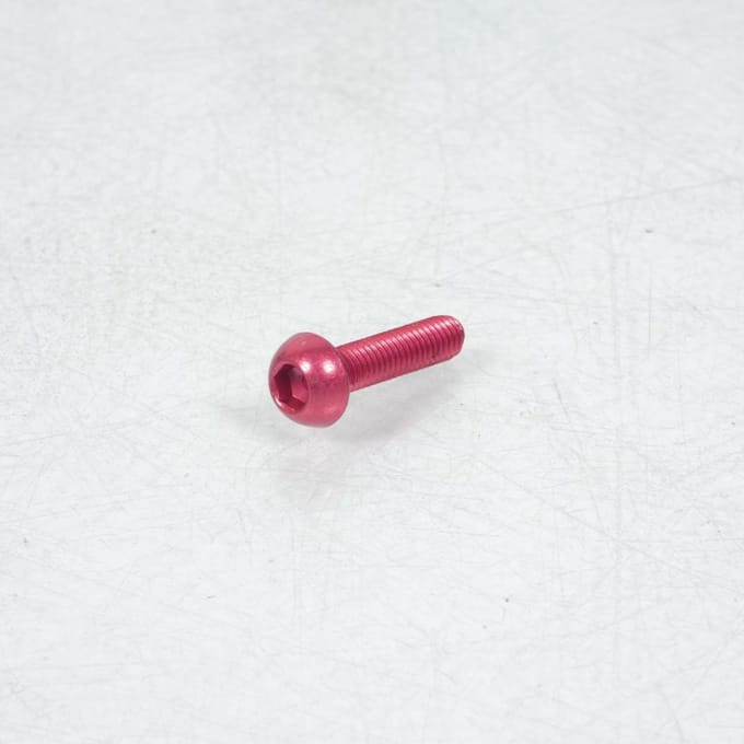 Bolkopschroef BTR 5mm M6 spoed 100 25mm geanodiseerd rood 3AS Racing voor motor Nieuw