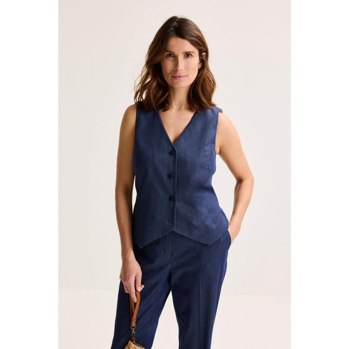 Jeansgilet Met Martingale