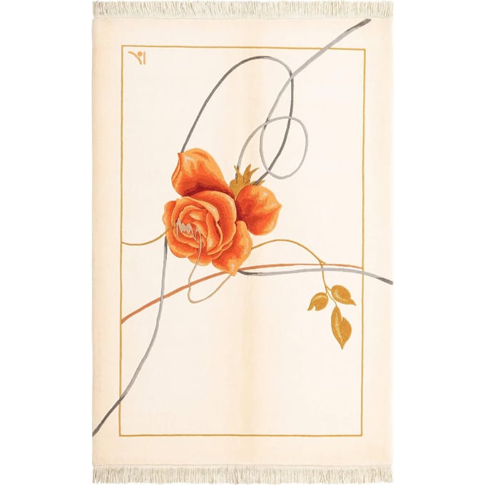 Vloerkleed Floral handgemaakt wol | Hadorn