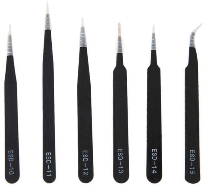Antistatische Pincet Set - 6 Stuks