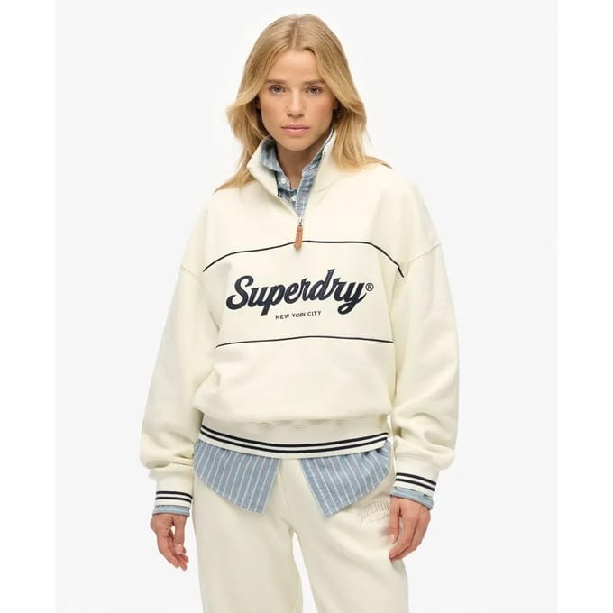 Dames-sweatshirt met 1/4 rits Superdry Country Club