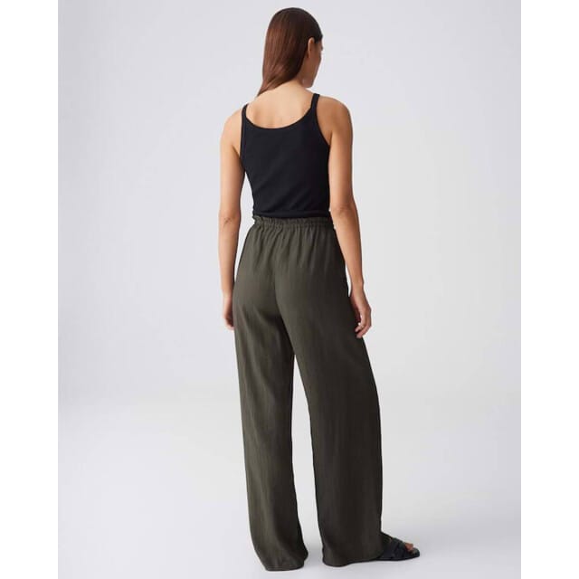 wide fit stoffen broek van viscosemix model 'Marou'