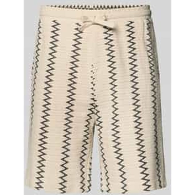 relaxed fit stoffen shorts van katoenmix