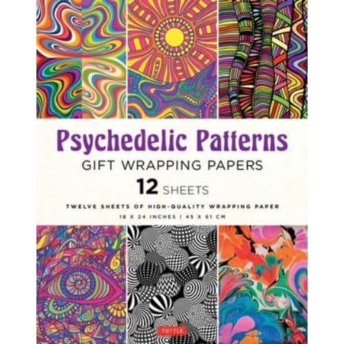 Psychedelic Patterns Gift Wrapping Papers - 12 Sheets