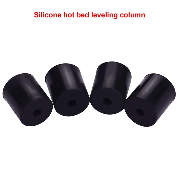 4 stuks Aibecy Siliconen Massieve Afstandshouder Hotbed Montage Spanning Voor 3D Printer 18mm 18mm zwart