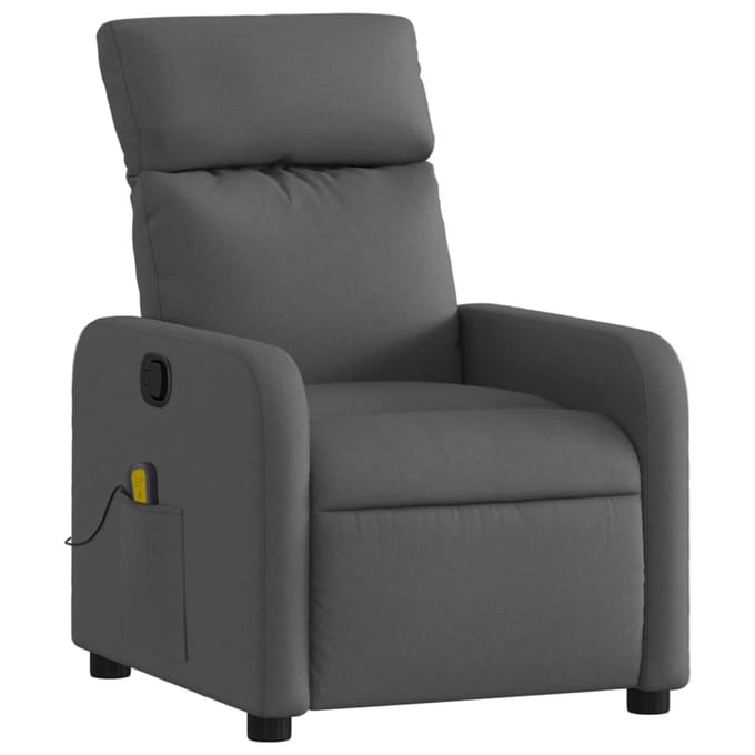 vidaXL - Massagestoel - in - donkergrijze - stof