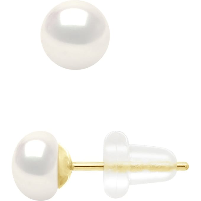 Oorbellen Echte Gekweekte Zoetwater Parels Knop 5-6 mm
