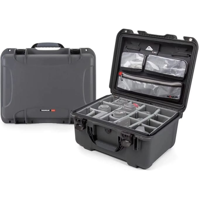 Nanuk 933 Case w/lid org./divider - Graphite - Pro Photo Kit case