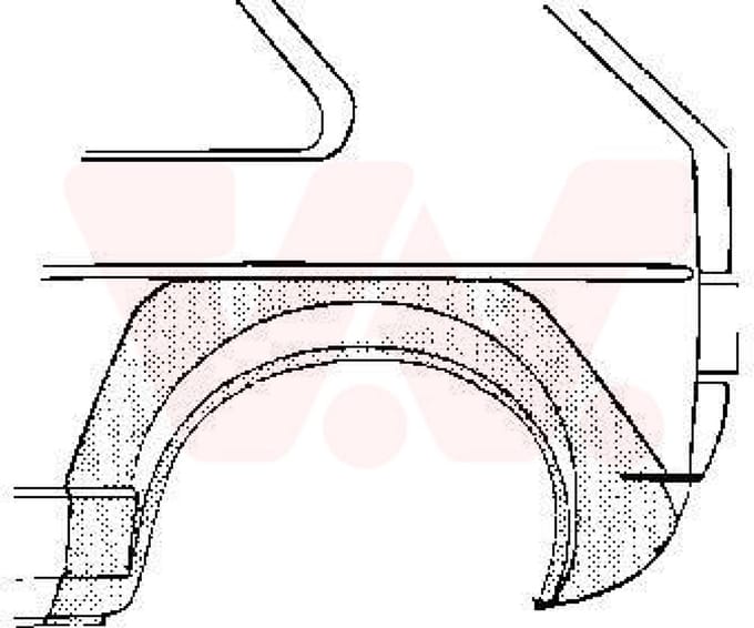 Van Wezel - ACHTER SCHERM VOOR VW GOLF I 1976-1983 ARC048834VWAN