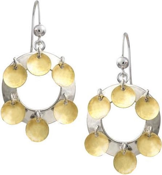 Oorbellen, hang, Zilveren Risku 21mm