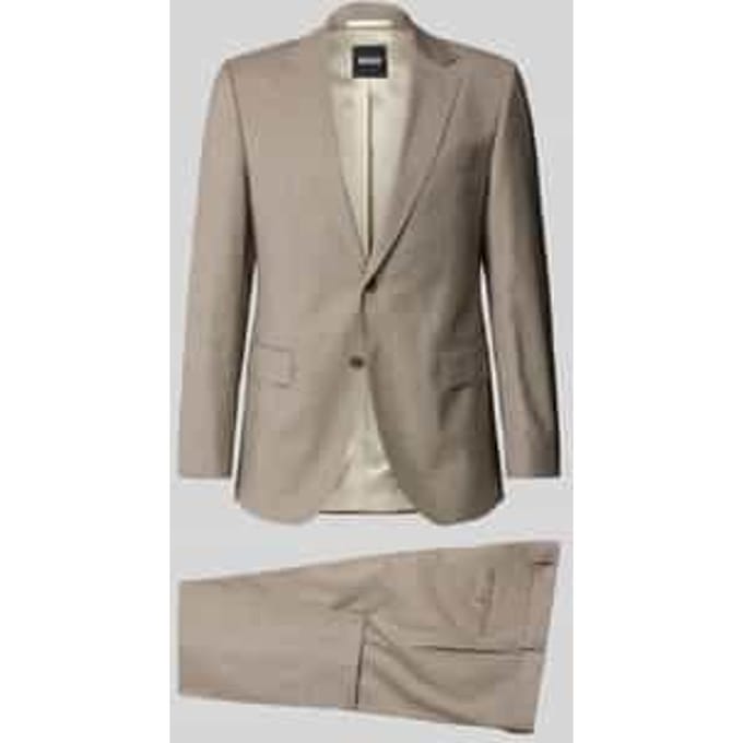 Slim fit pak van scheerwolmix model 'HUGE'