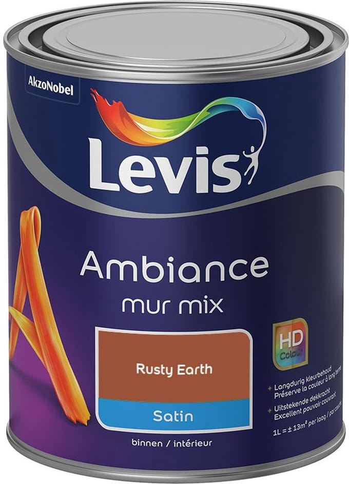Levis - Ambiance Mur Satin Mix - Rusty Earth - Mengverf - 1 L