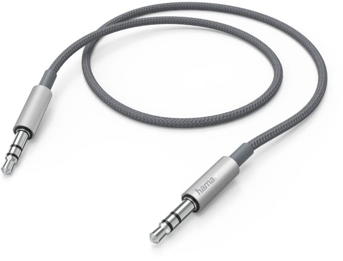 Hama AluLine audio kabel 1 m 3.5mm Grijs