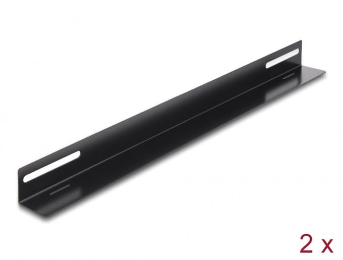 Delock 19″ Mounting Bracket for network cabinet 450 x 40 mm 2 pieces