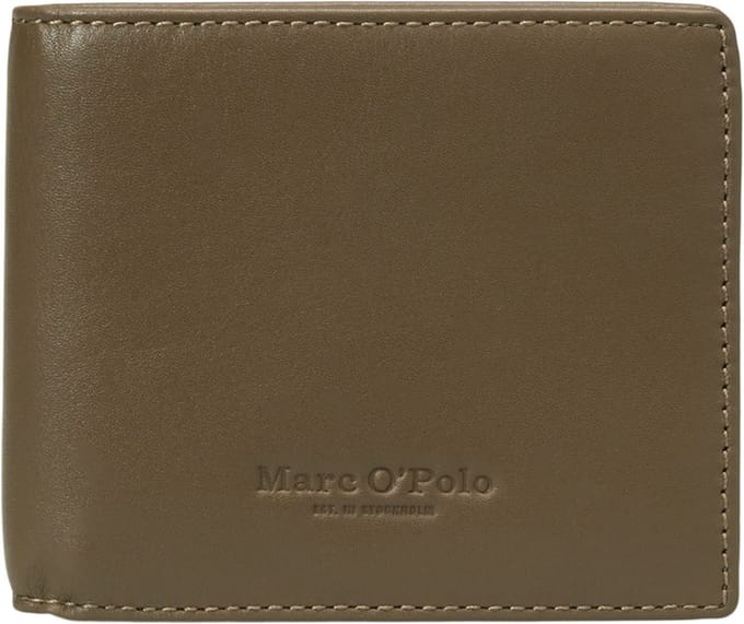 Marc O'Polo Leren Portemonnee Tom Combi Wallet Dark Brown Donkerbruin