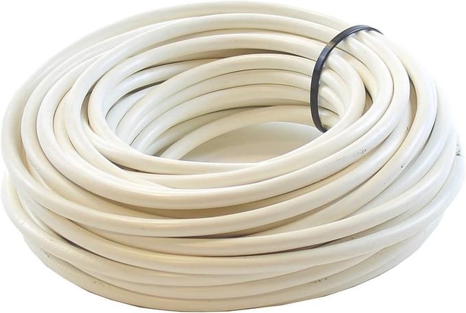 3-aderige ronde witte flexibele kabel 0,75 mm - Diverse lengtes beschikbaar