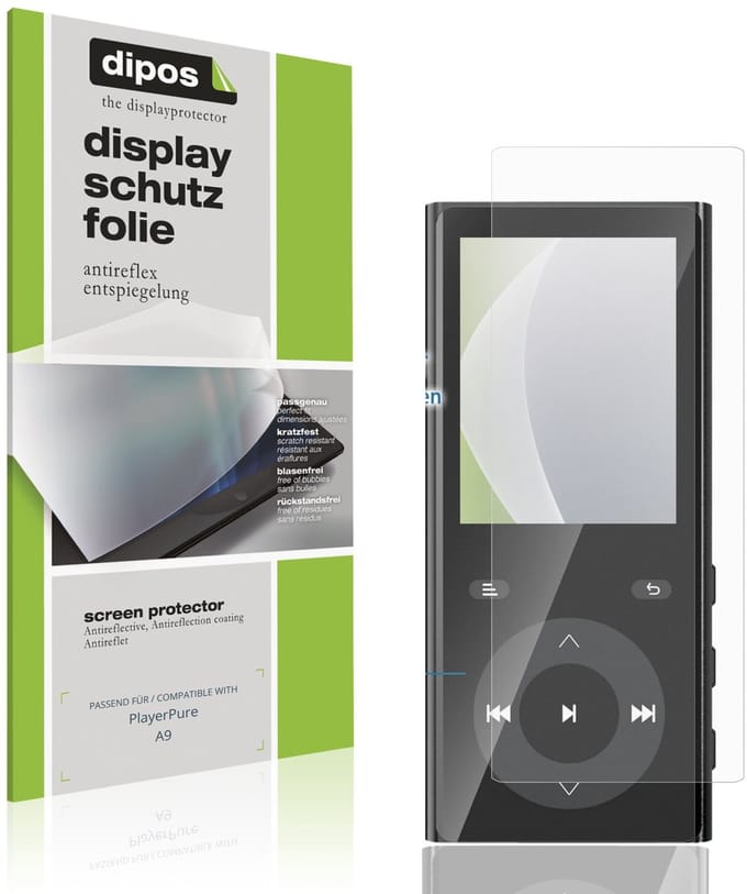 dipos – 4x Matte Beschermfolie geschikt voor PlayerPure A9 | Krasbestendige & antireflecterende Screenprotector Ultra-Thin