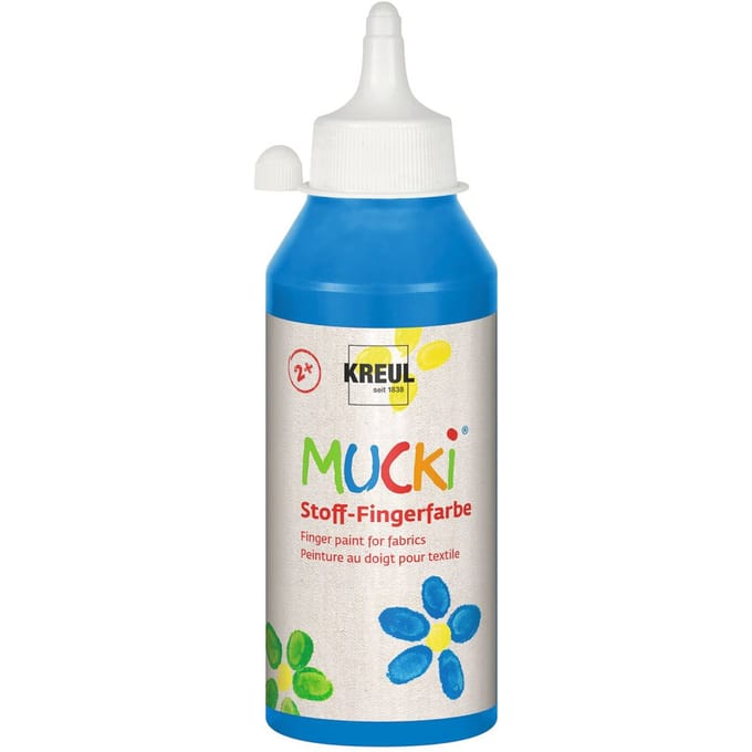 MUCKI-stof-Vingerverf, 250 ml - Blauw