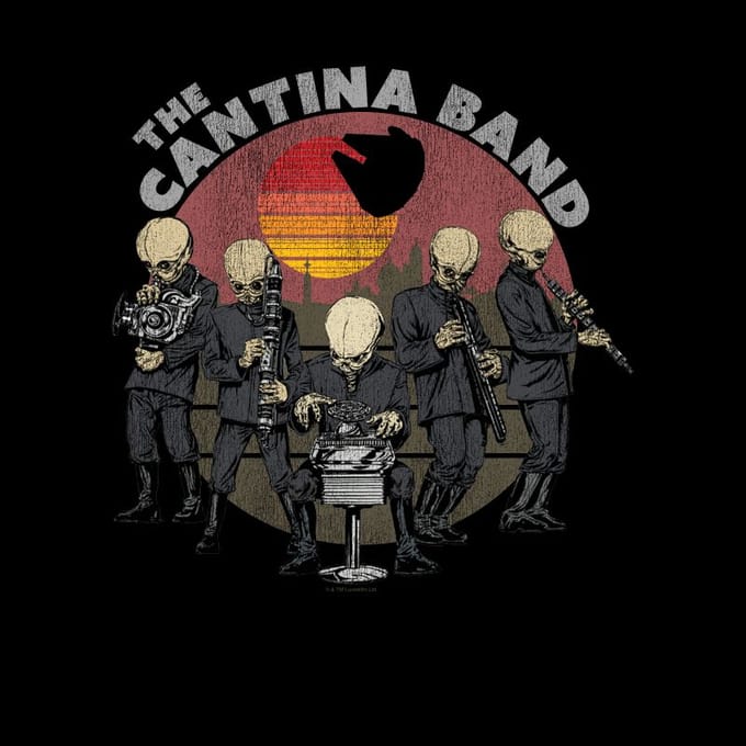 Star Wars Cantina Band Men's T-Shirt - Black - S