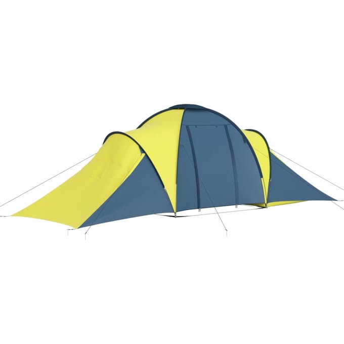 Tente de camping pour 6 personnes Bleue et Jaune