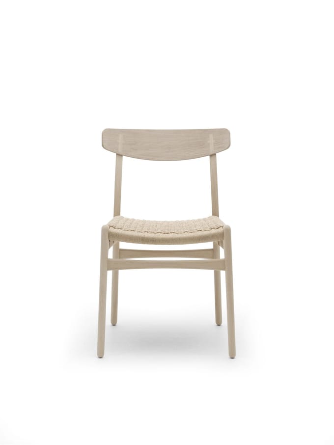 Carl Hansen & Søn - CH23 stoel - eiken gezeept - Eiken - Vlecht zwart - bruin
