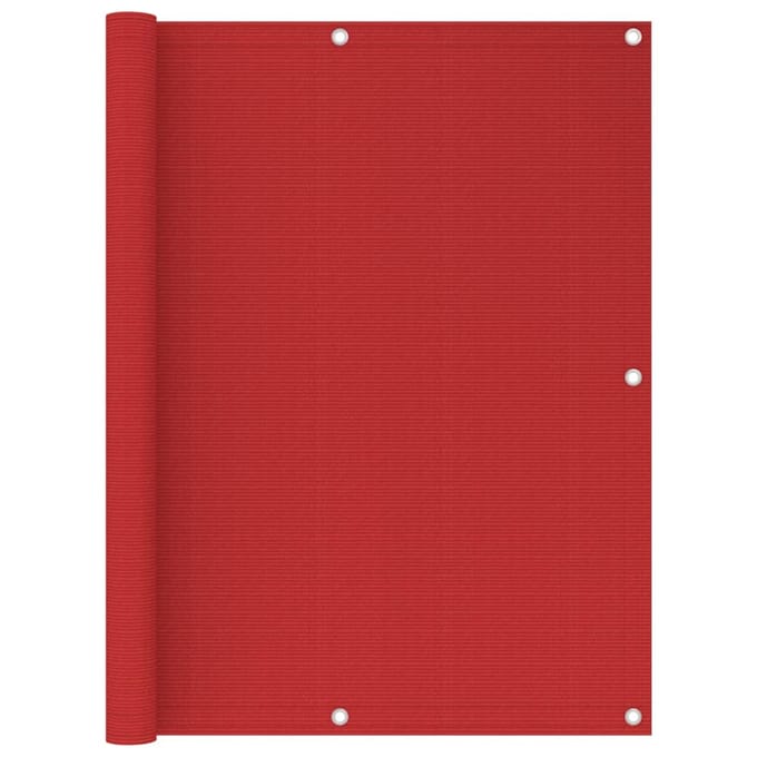vidaXL - Balkonscherm - 120x500 - cm - HDPE - rood