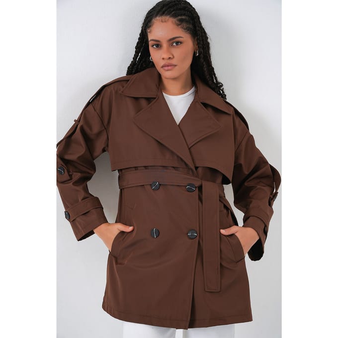 Dubbelzijdige Gevoerde Trenchcoat