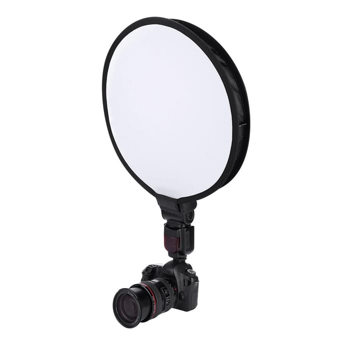 40cm Draagbare Universele Flits Flitser Softbox Diffuser voor Externe Speedlite black