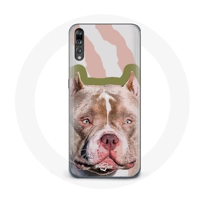 Coque - Huawei - P20 - Souple - Marron - Chien de Pitbull marron