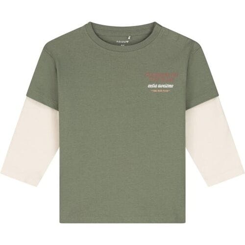 Prénatal peuter shirt Light Khaki Green 92 heren