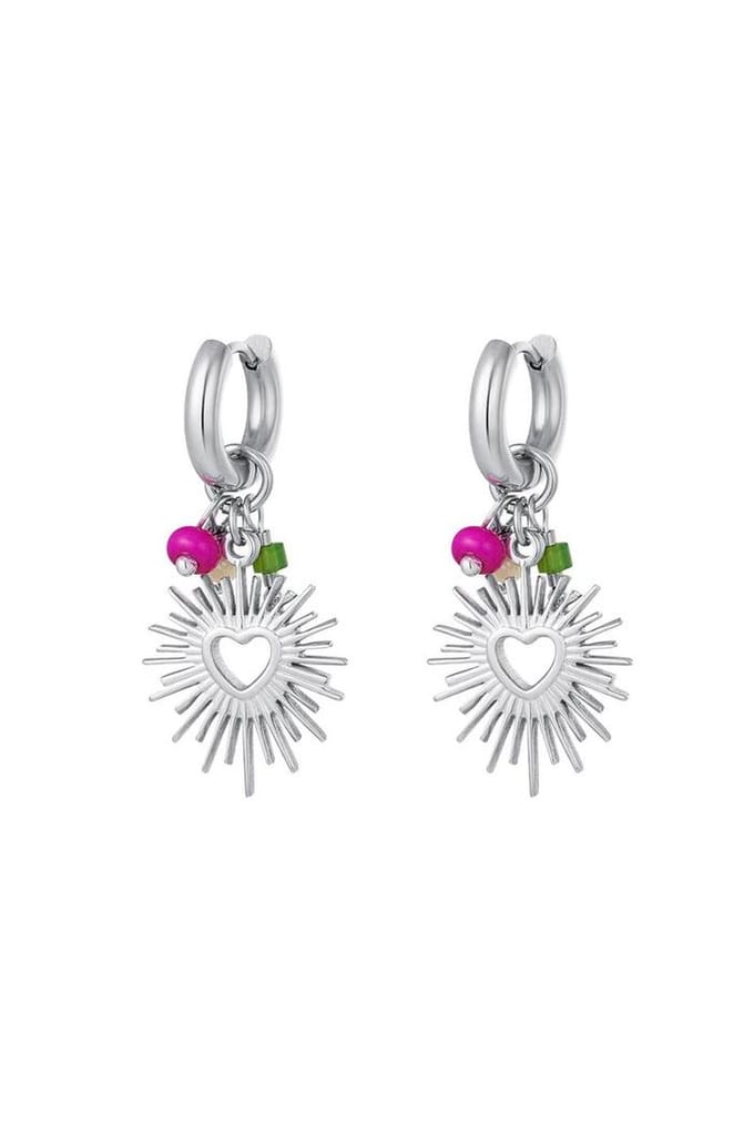 Bijoutheek Oorhangers Stralend Hart Zilver